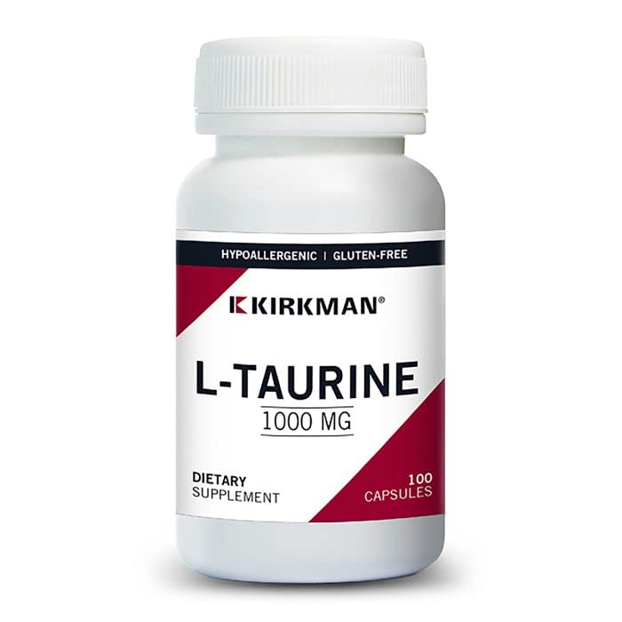 Kirkman L-Taurine 1000 mg vegetarian capsules front view