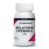 Kirkman Melatonin 3mg chewable tablets front view in mint flavour