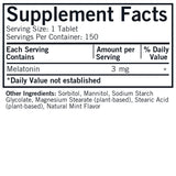Kirkman Melatonin 3mg chewable tablets packaging side view