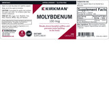 Kirkman Molybdenum Capsules 100 mcg bottle with label