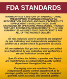 Kirkman Multi-Enzymes Supplement back view of packaging