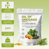 KITABIO Oregano Oil & Black Seed Oil Softgels side view