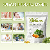 KITABIO Oregano Oil & Black Seed Oil Softgels with fresh oregano