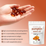 KITABIO Pumpkin Seed Oil & Saw Palmetto Softgels bottle with label