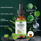 KITIVE Soursop Graviola Liquid Extract packaging with ingredients list