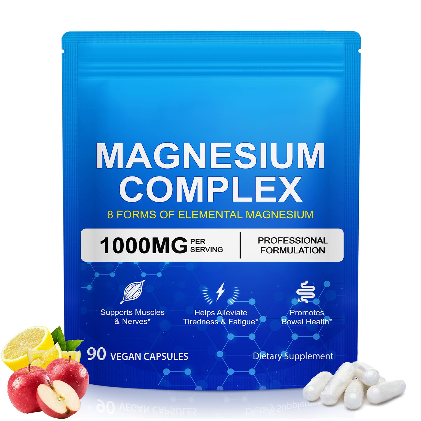 KITNOBLIS Magnesium Complex 8-in-1 capsules front view
