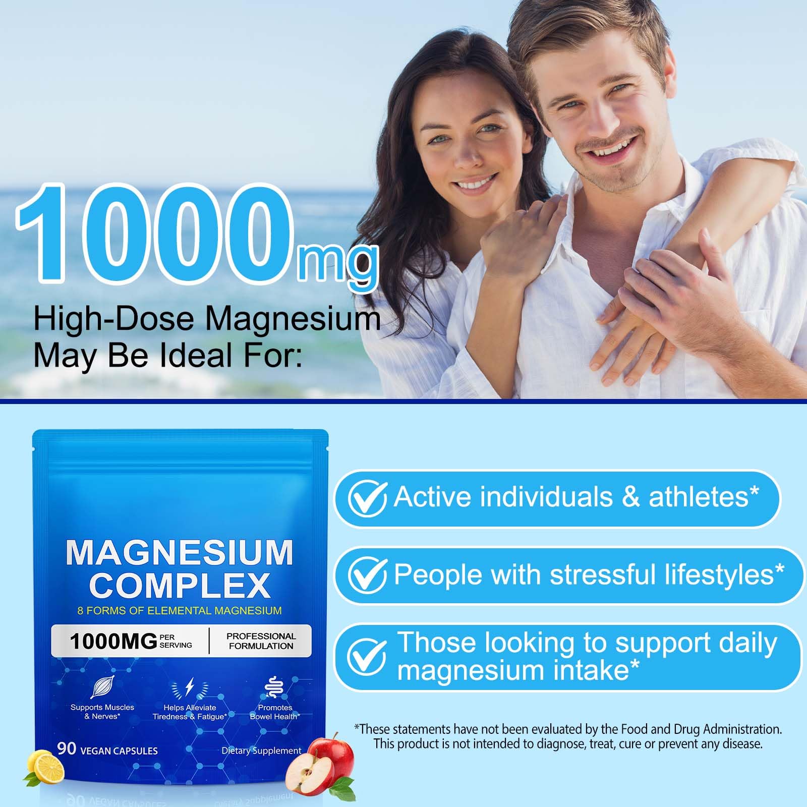 KITNOBLIS Magnesium Complex 8-in-1 capsules side view