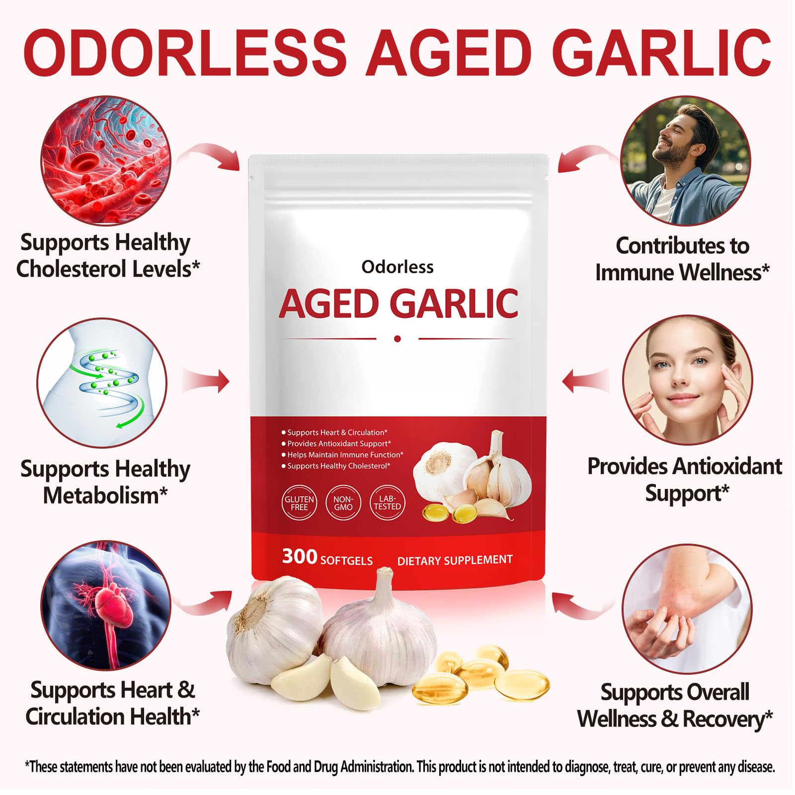 KITNOBLIS Odorless Aged Garlic Extract Softgels packaging