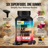 KJHD Shilajit Supplement back view with nutritional information