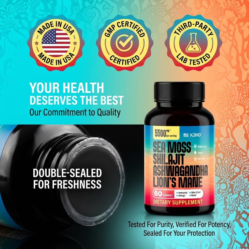 KJHD Shilajit Supplement with Lion's Mane Mushroom