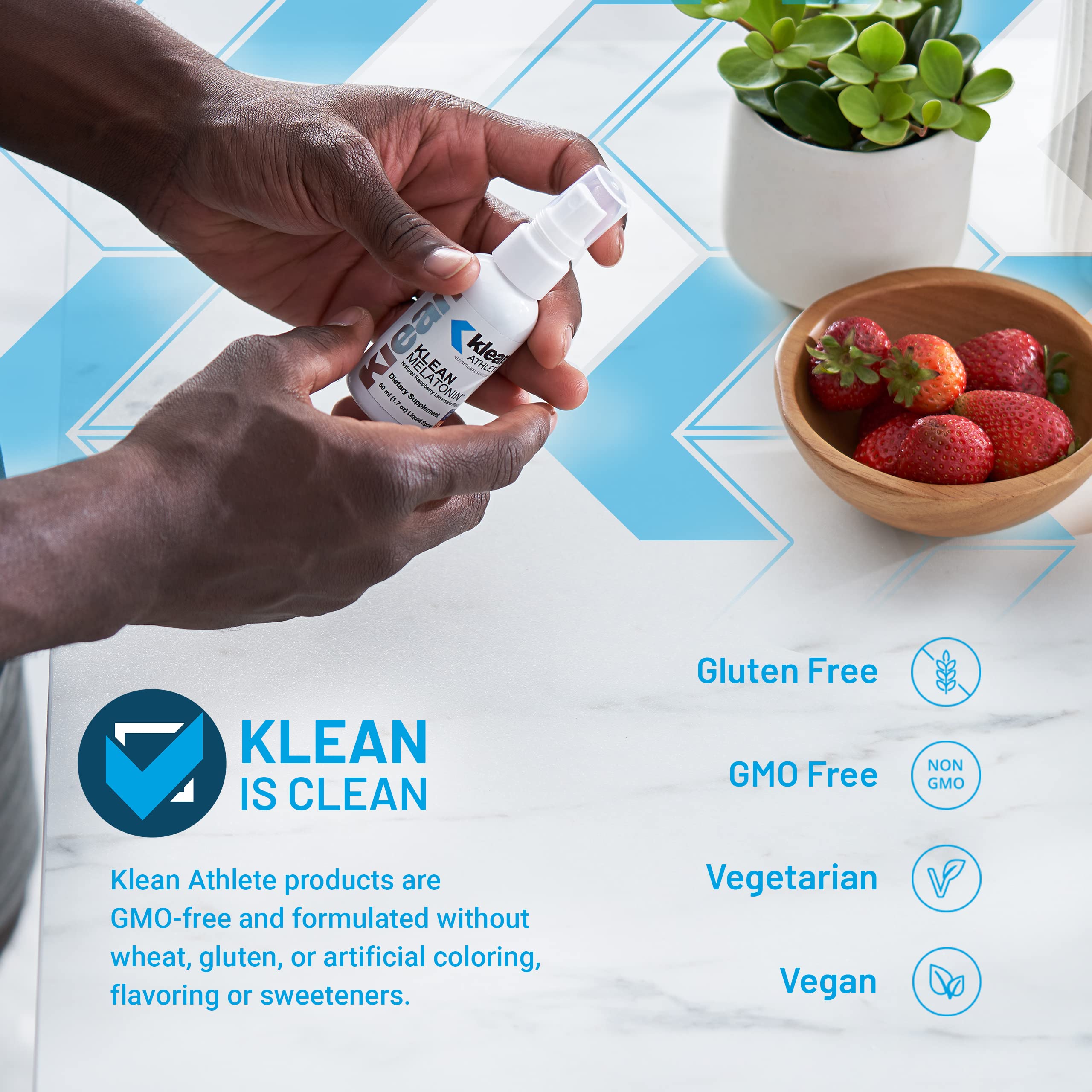 Klean Athlete Melatonin Liquid Spray 3mg Raspberry Lemonade packaging