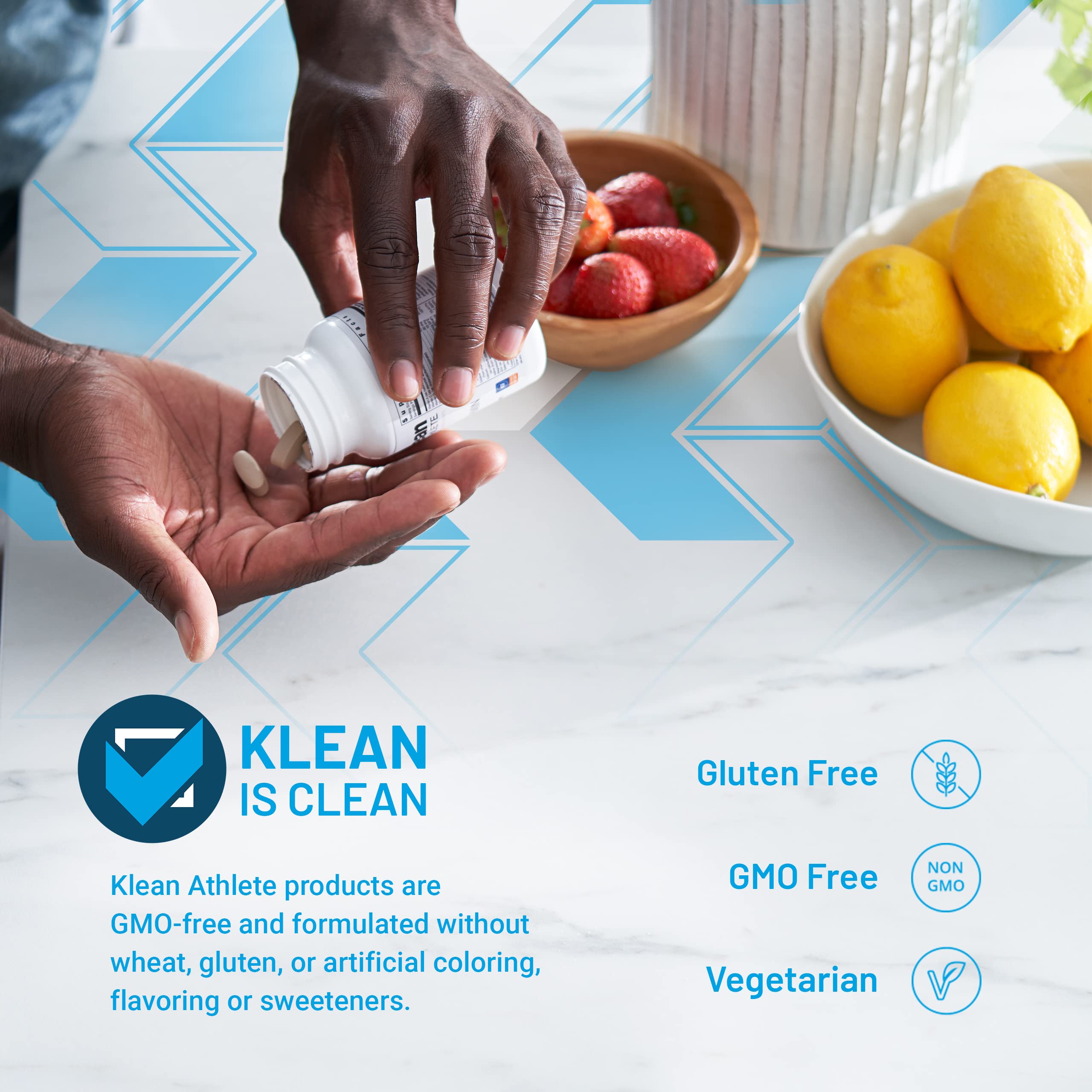 Klean Athlete Multivitamins back view with ingredient list