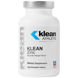 Klean Athlete Zinc Chewable Tablets 10mg Orange Flavour front view