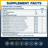 KLEVIRO Pure Himalayan Shilajit Gold Gummies side view with ingredients list