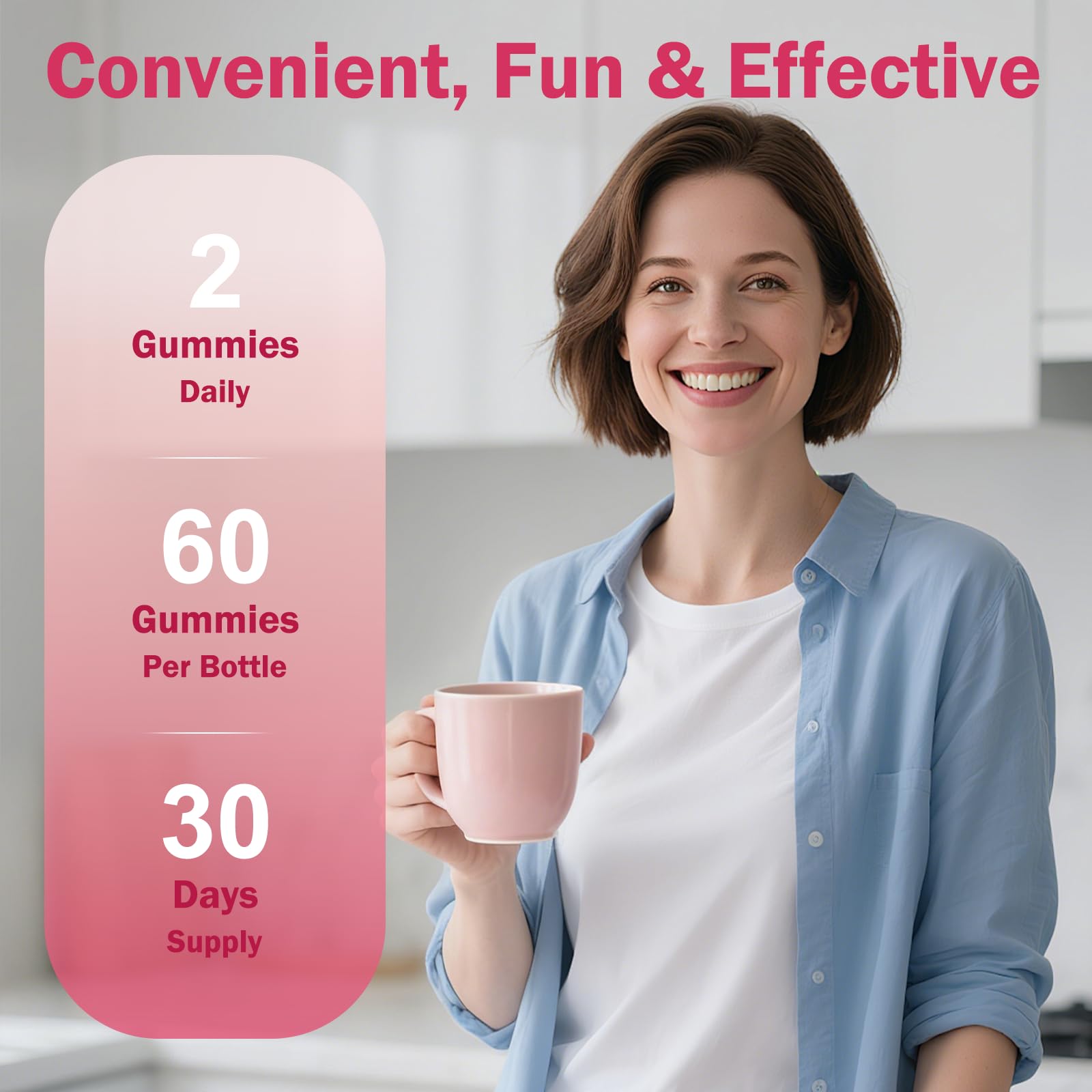 Klinovium L-Lysine Gummies with fresh strawberries
