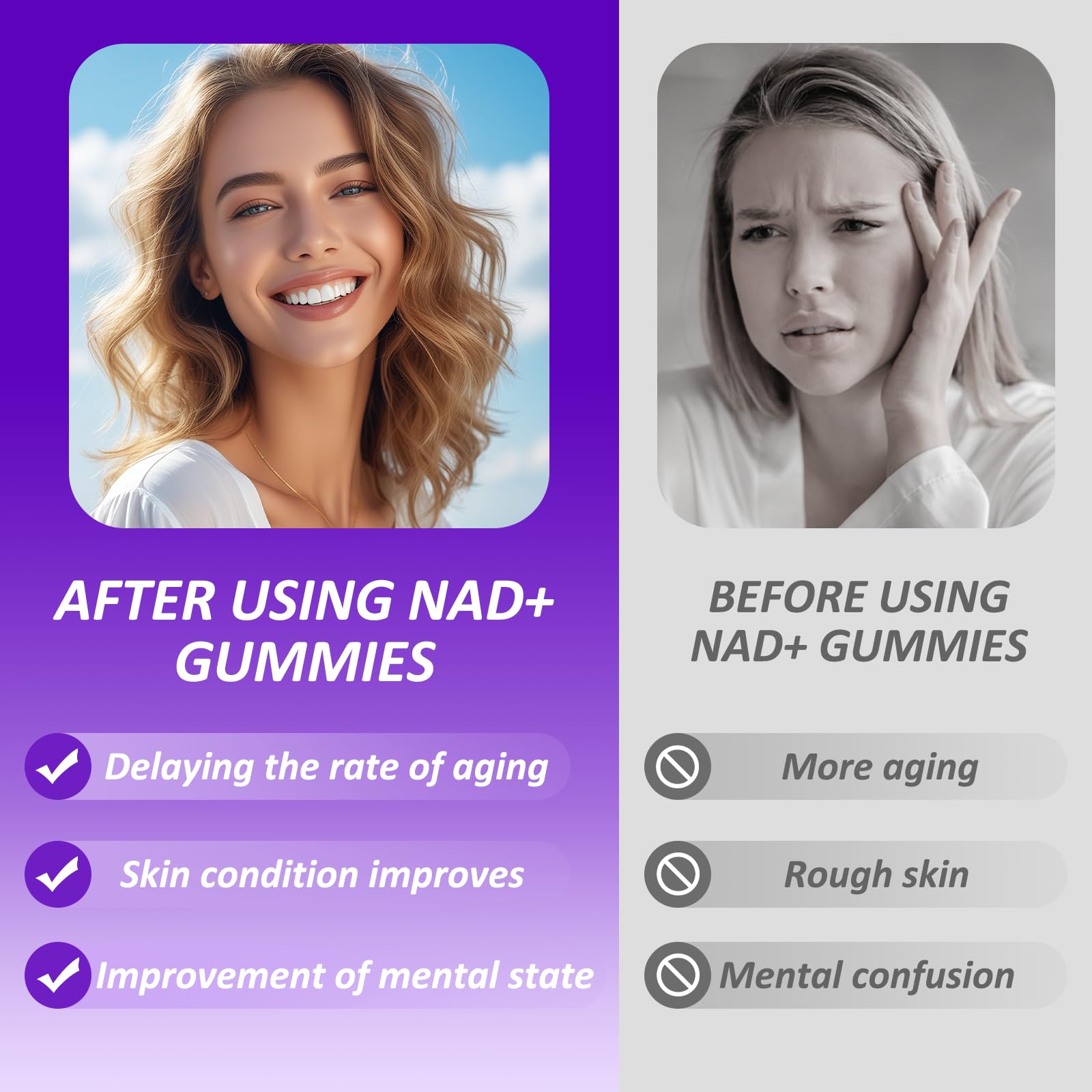 Klinovium NAD+ Gummies back view with ingredient list