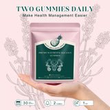 KLKIT Premium Feminine Balance Gummies on a kitchen counter