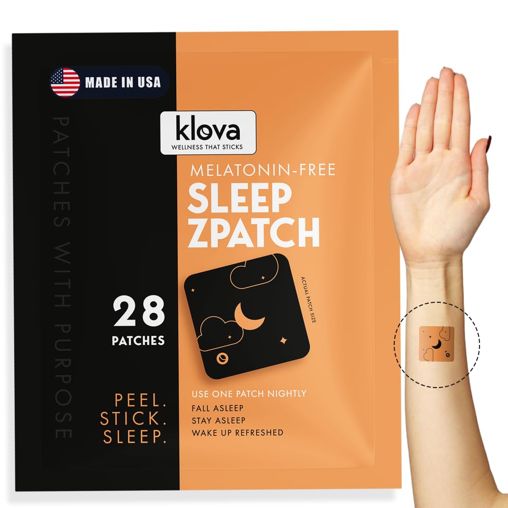 Klova Melatonin-Free Sleep Patches 28 Count front view