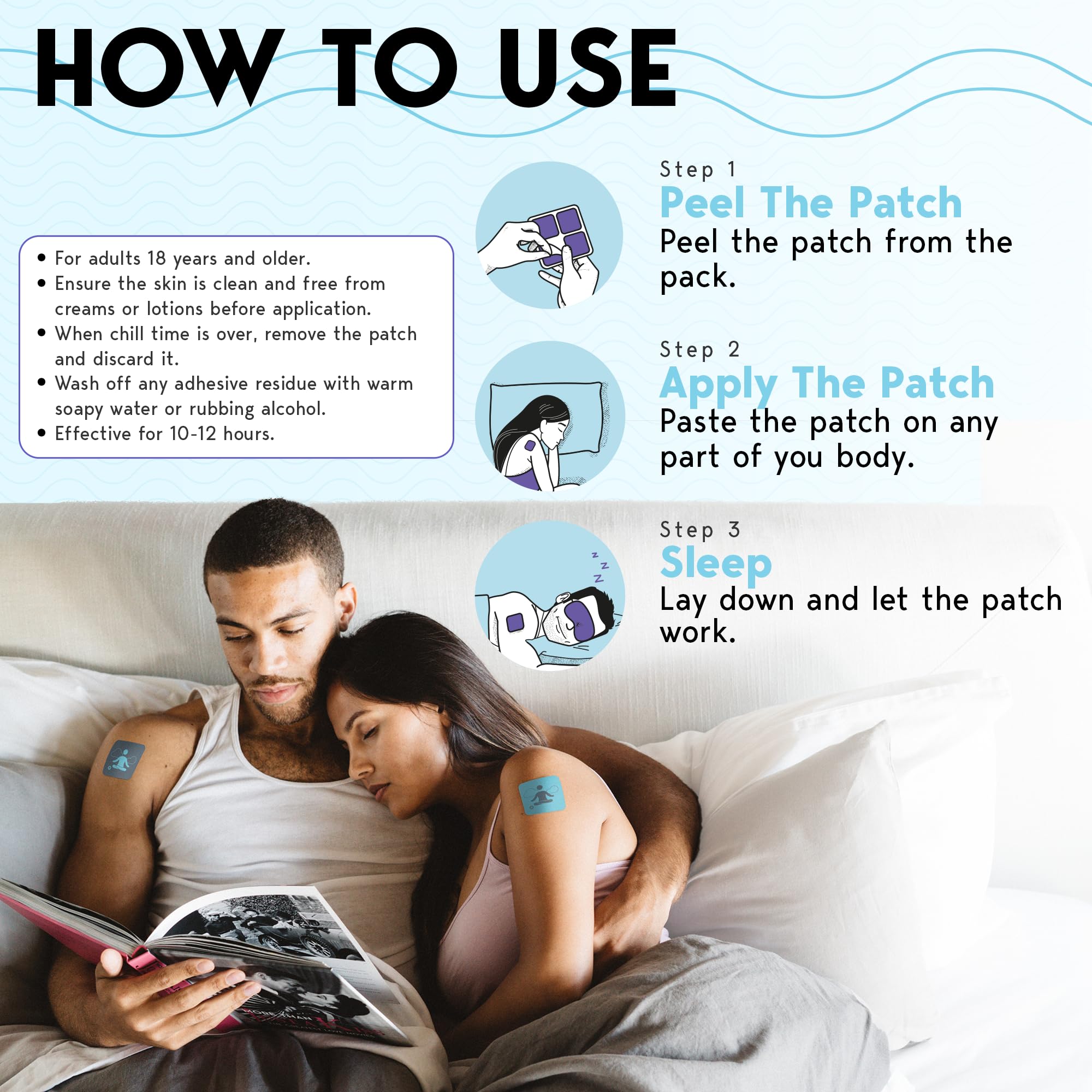 Klova Sleep Patches showing individual patch design