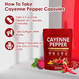 KLUNIZ Cayenne Pepper Softgels in a hand for size comparison