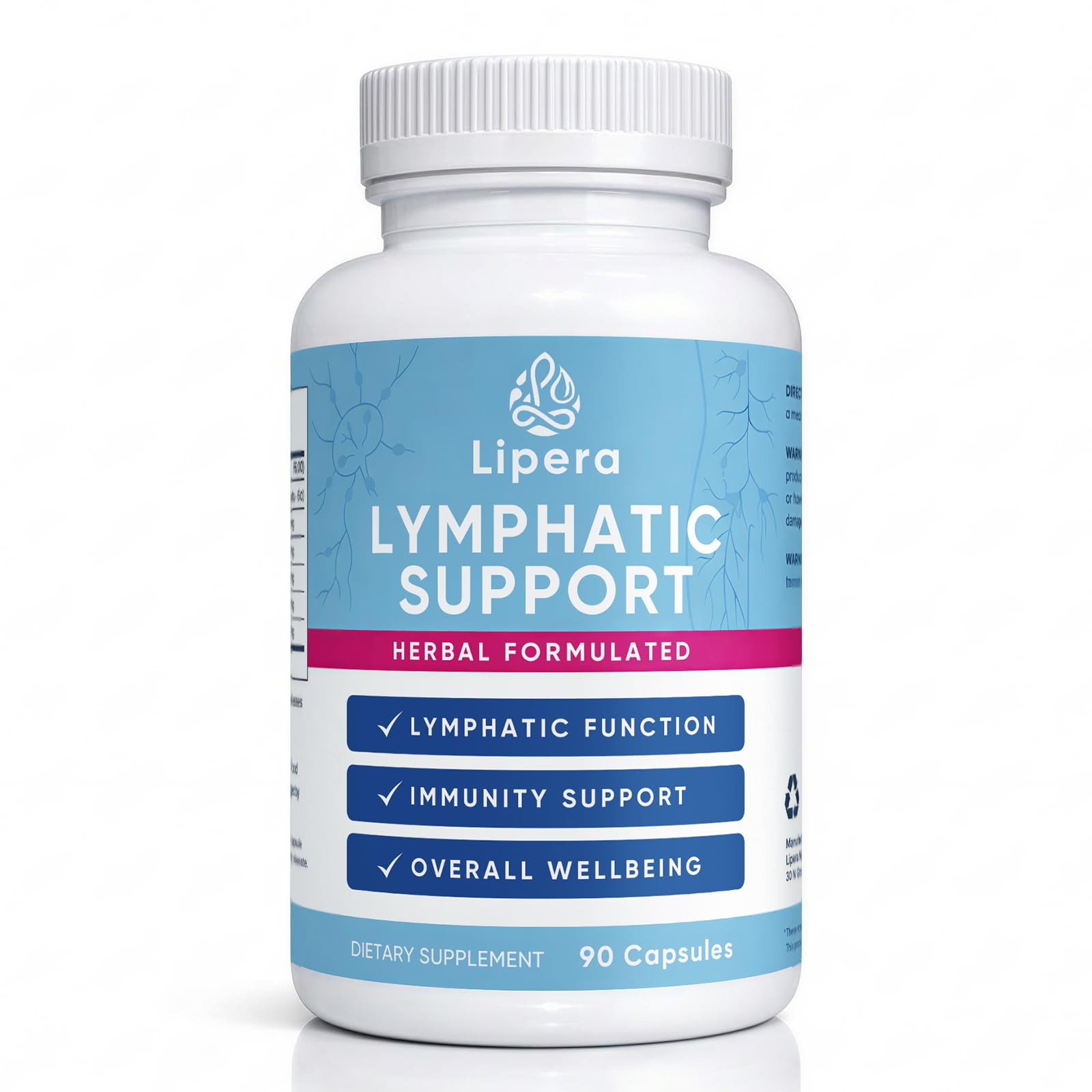 KLUNIZ Lipera Lymphatic Capsules bottle front view