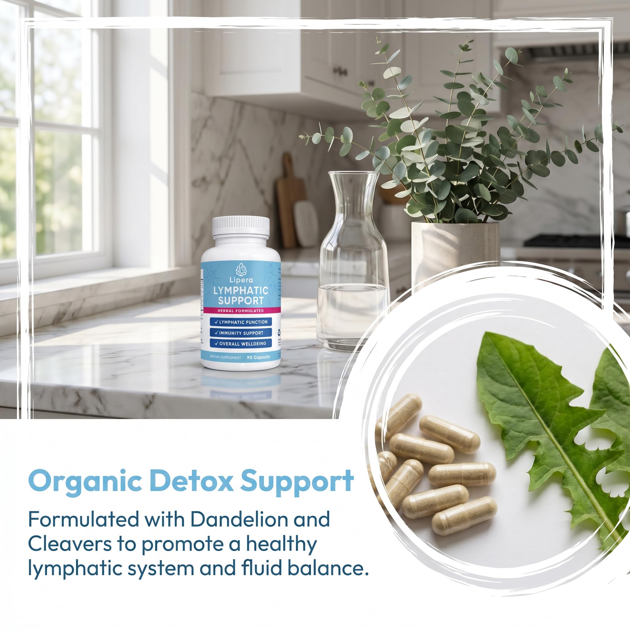 KLUNIZ Lipera Lymphatic Capsules opened bottle with capsules