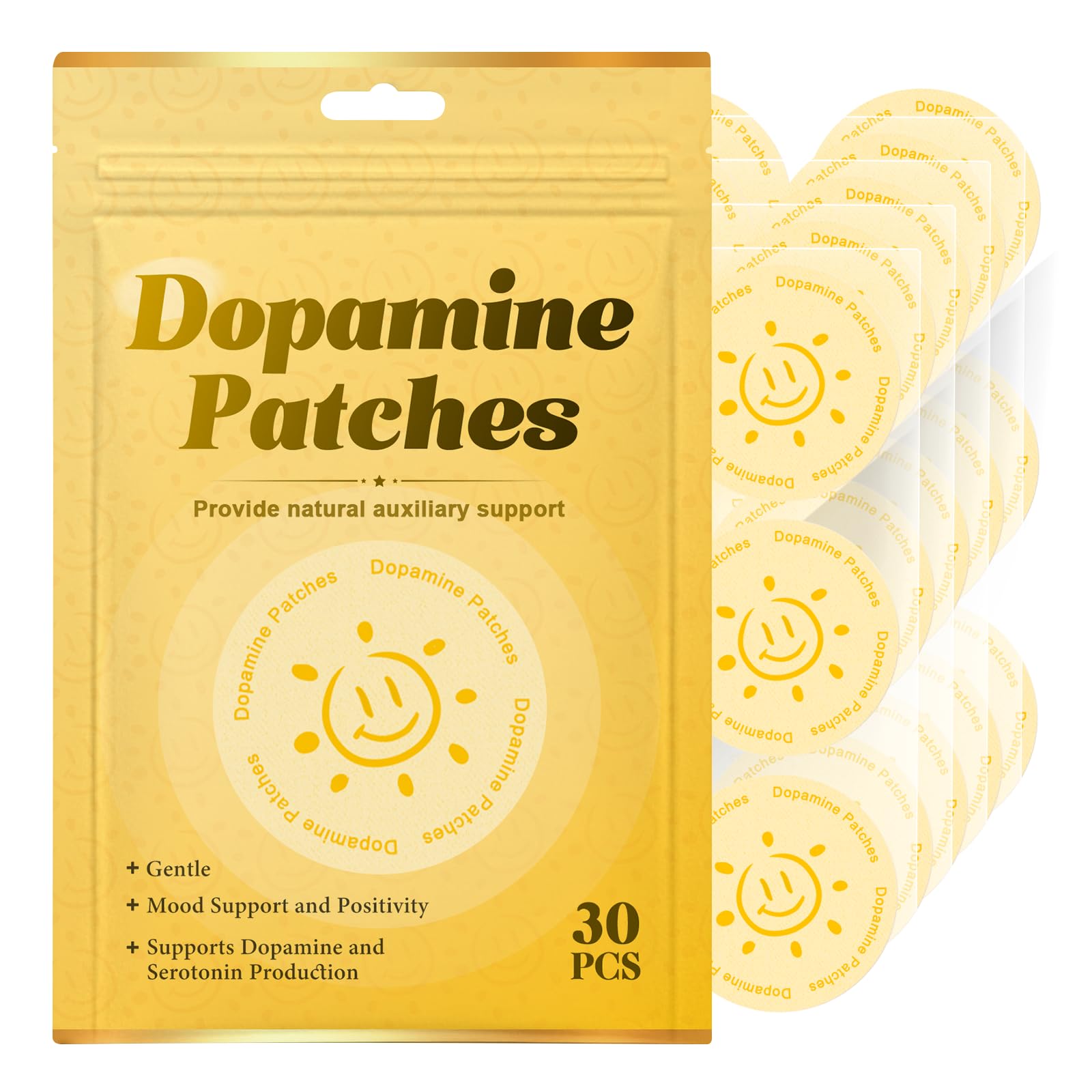 KMLWXD 5-HTP Mood Support Patches front view packaging