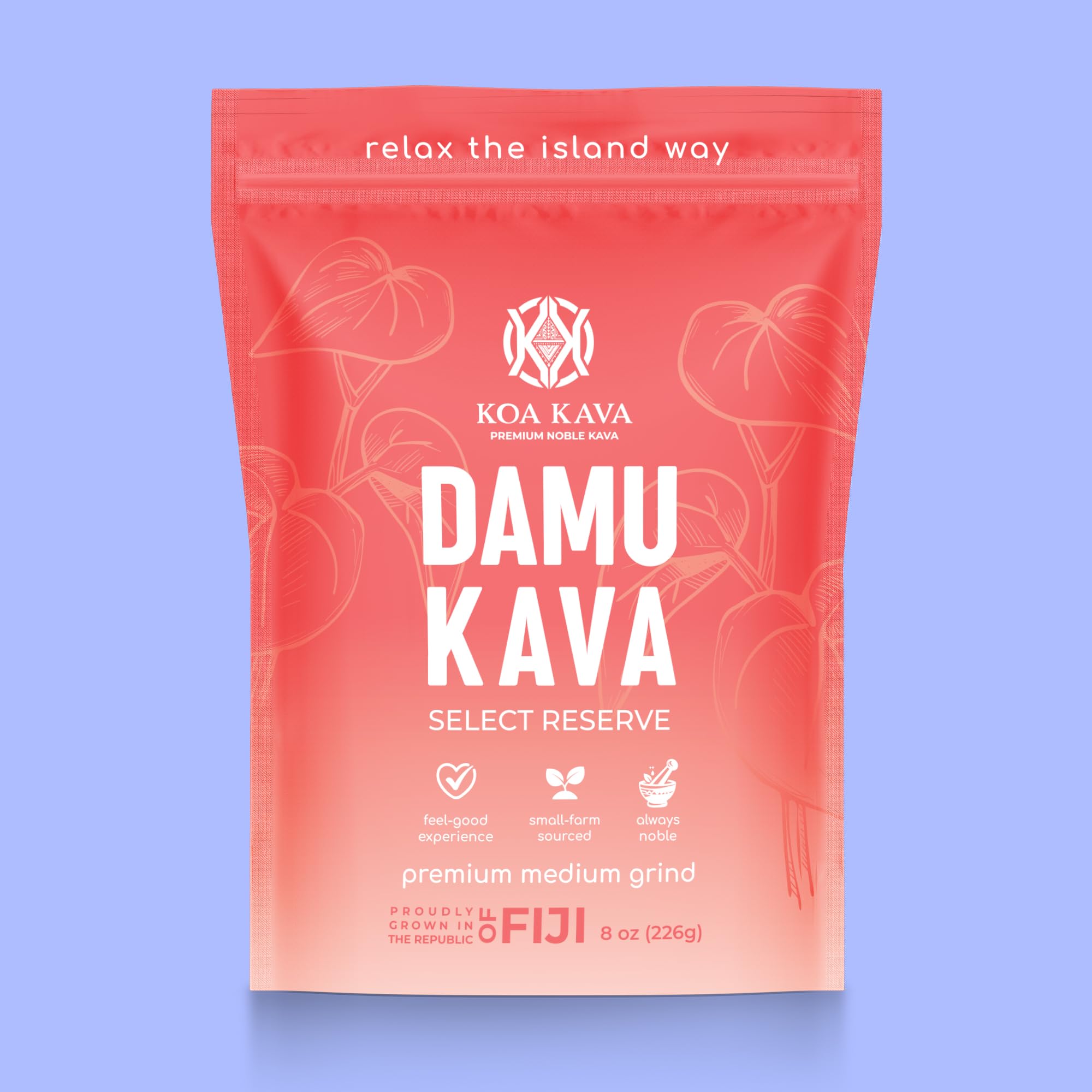 Koa Kava Damu Kava 240g front view with packaging