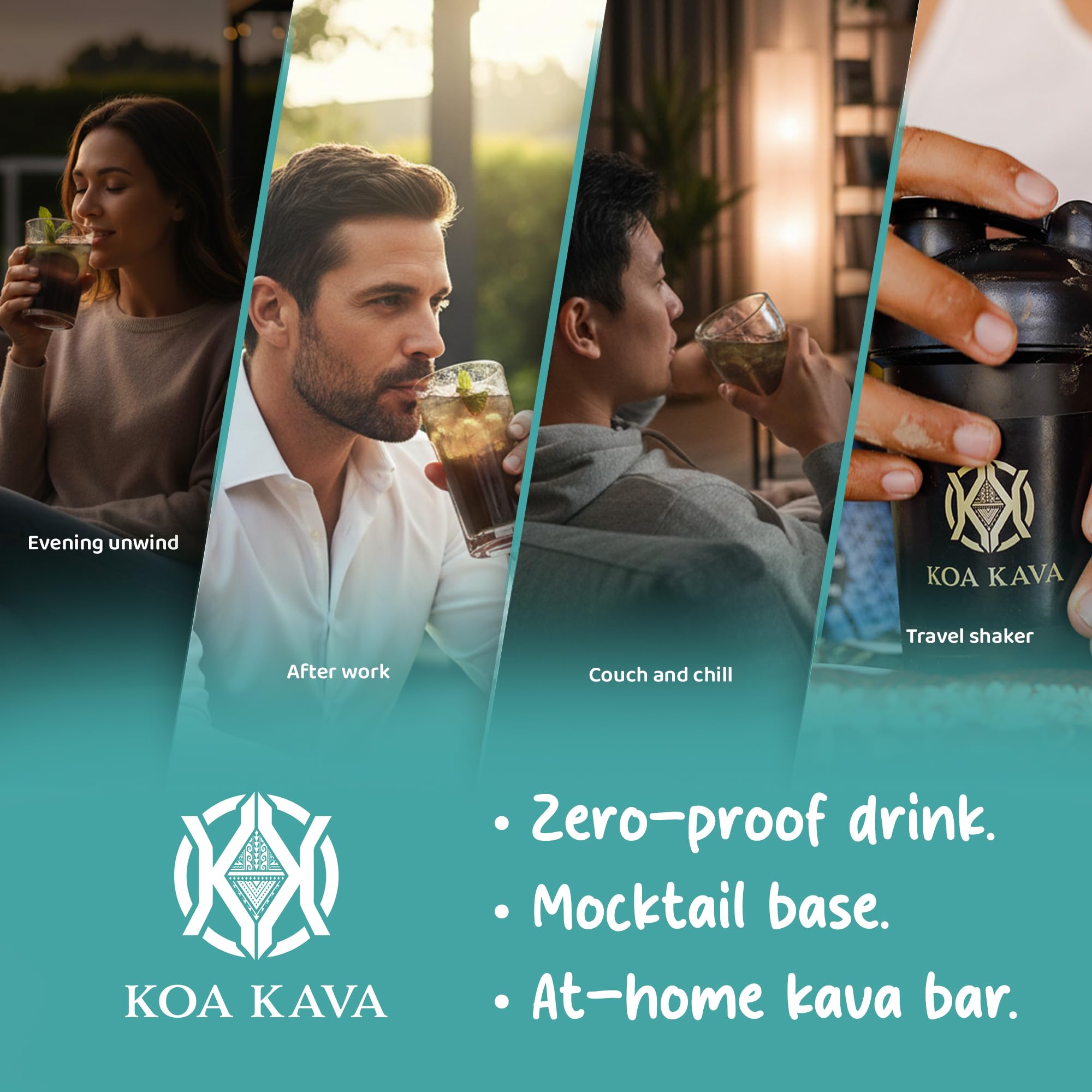 Koa Kava Instant Kava Drink Mix preparation with water