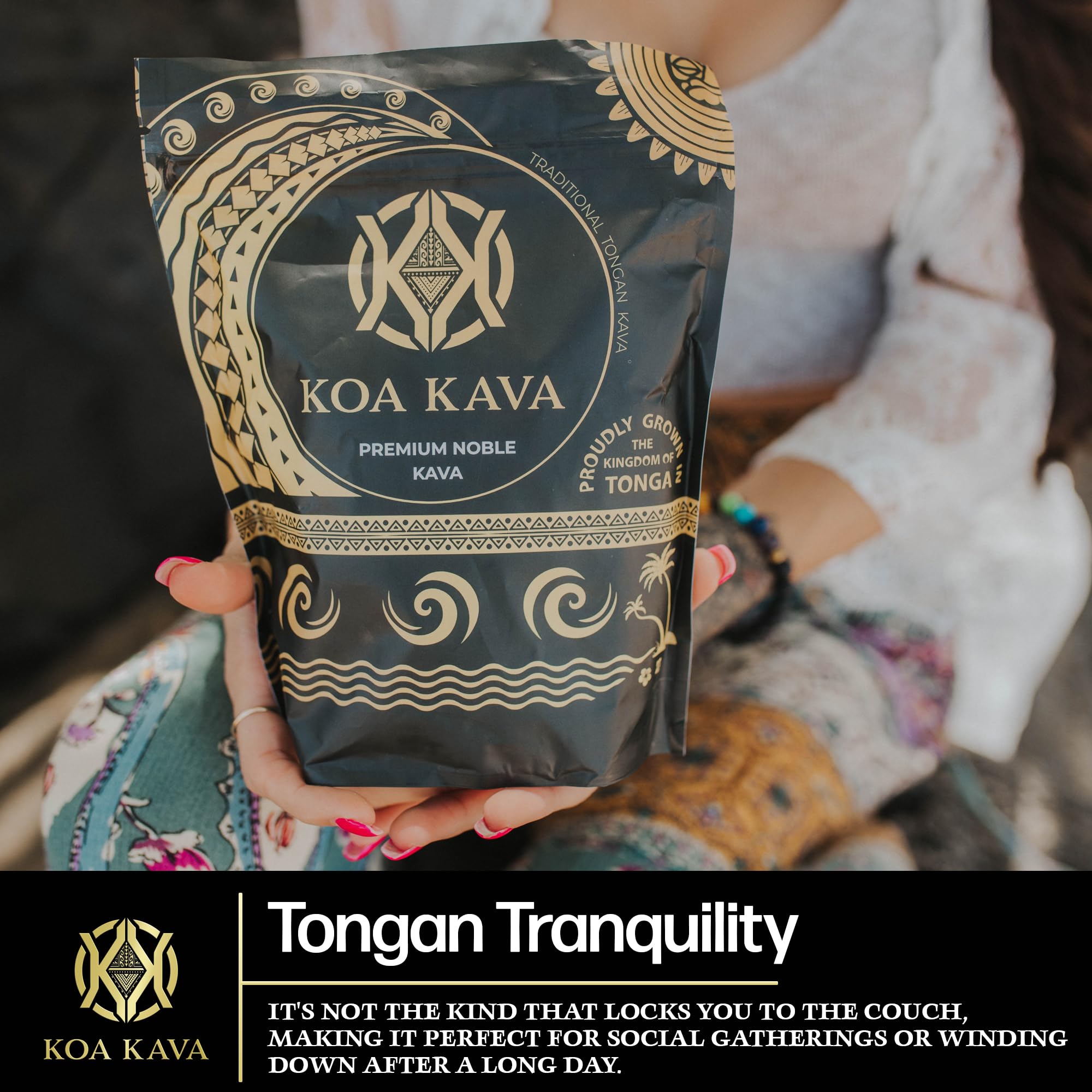 Koa Kava Kava Root Powder in a bowl