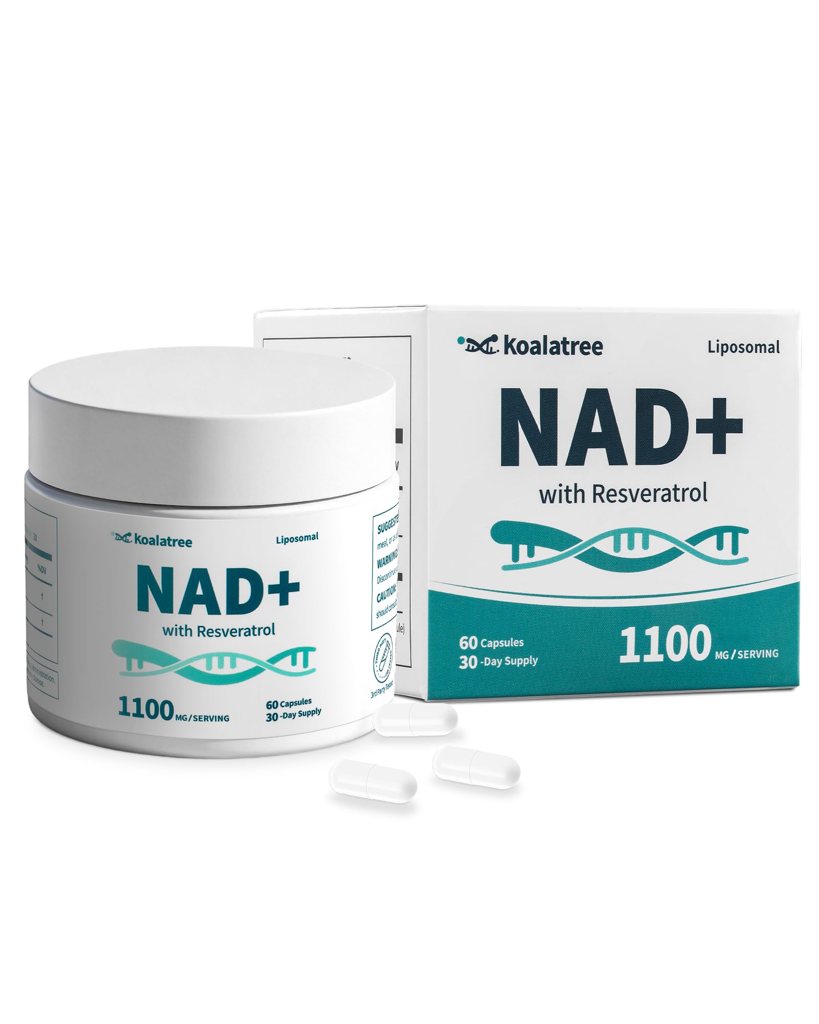 Koalatree NAD+ Supplement front view with 1100mg label