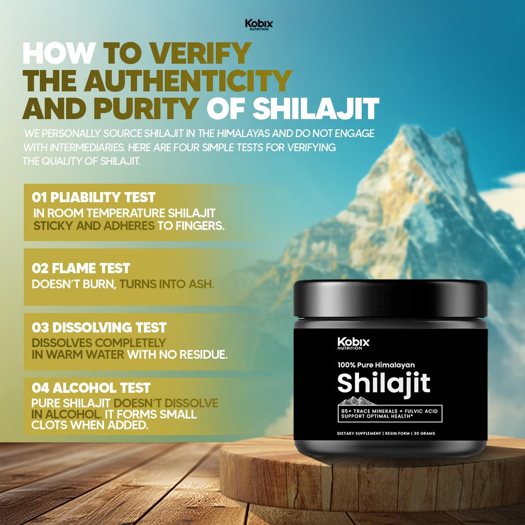 Kobix Nutrition Pure Himalayan Shilajit 109g packaging