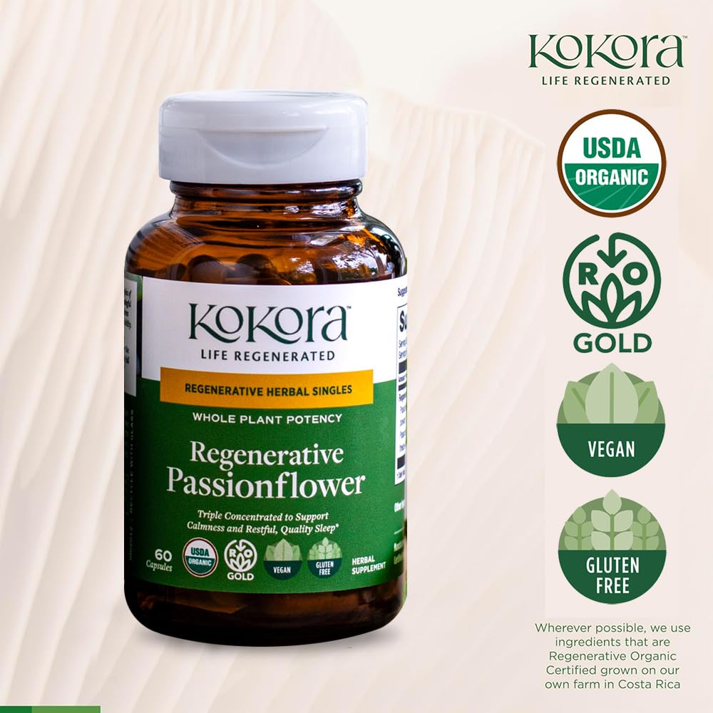 kokora Passionflower capsules in hand