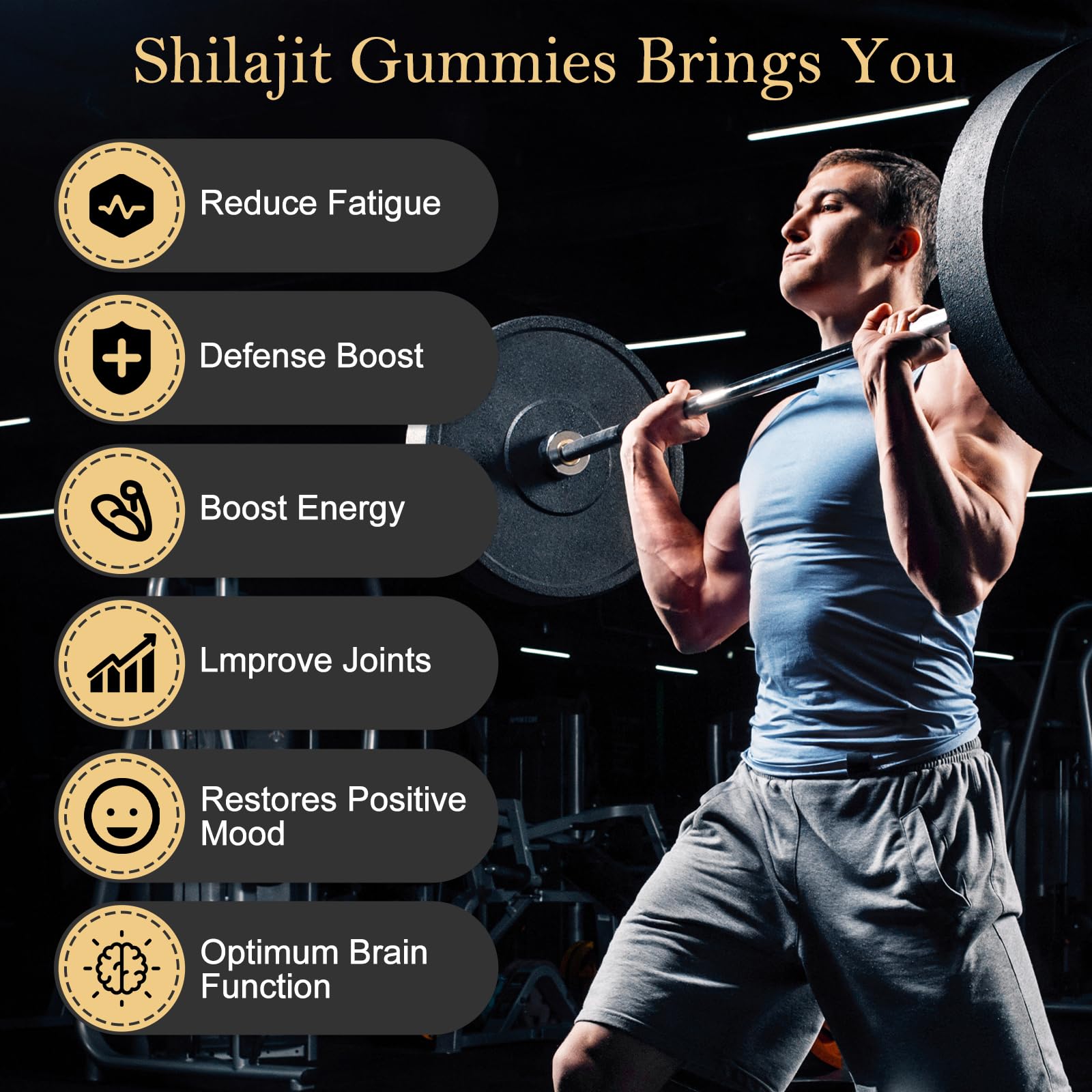 Koloskiy Shilajit Gummies in a bowl with fresh fruits