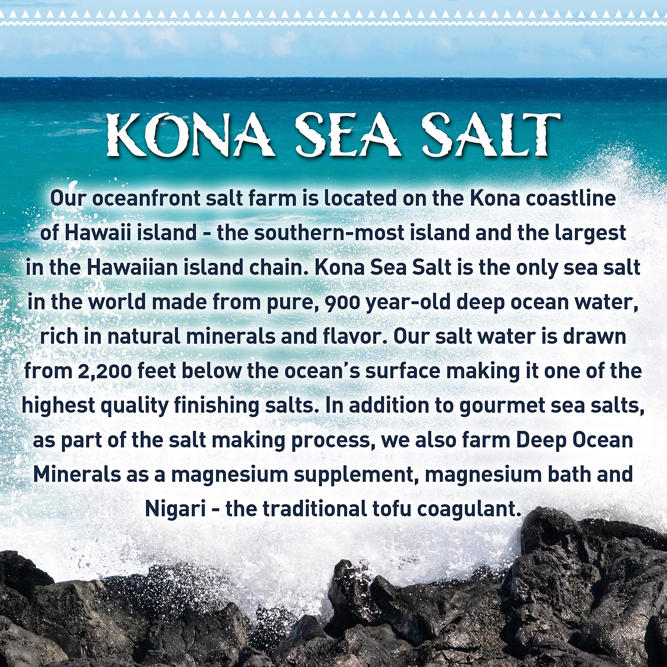 Kona Sea Salt Mineral Drops in use with a glass of water