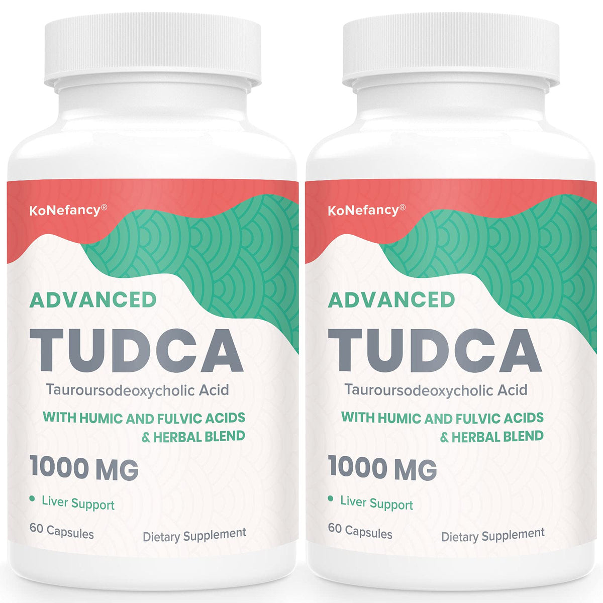 KoNefancy TUDCA Supplement 1000mg 60 Veggie Capsules front view