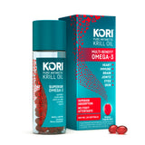 Kori Krill 600mg softgel bottle front view