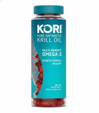 Kori Krill Omega 3 Excel 1000mg softgel capsules side view