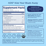 KOS Calm and daily wellness Blend Spirulina scoop with powder