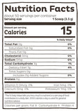 KOS Organic Ashwagandha Root Powder back view with nutritional information