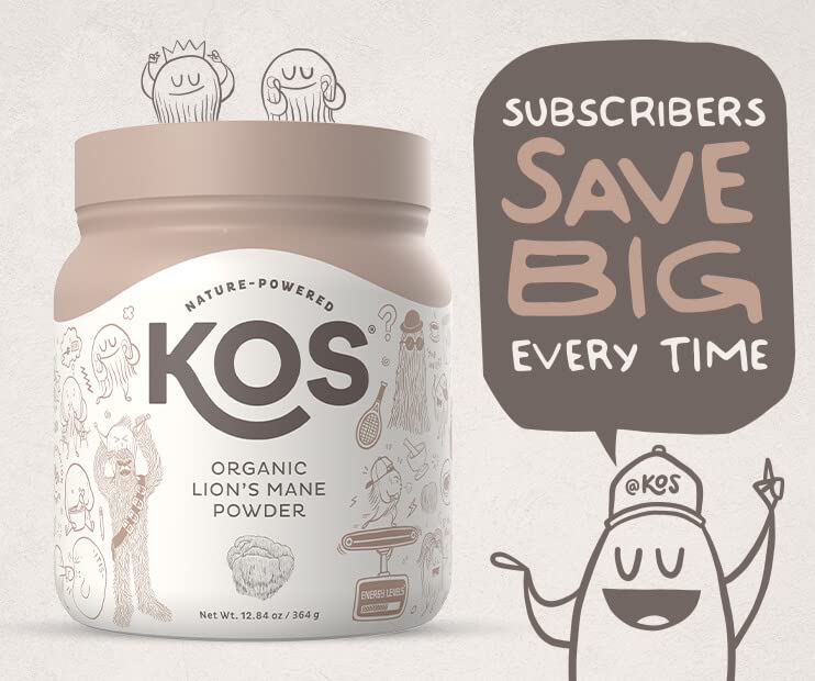 KOS Organic Lion's Mane Powder in a smoothie preparation
