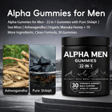 KOVGOCY Alpha Gummies for Men ingredients list on back