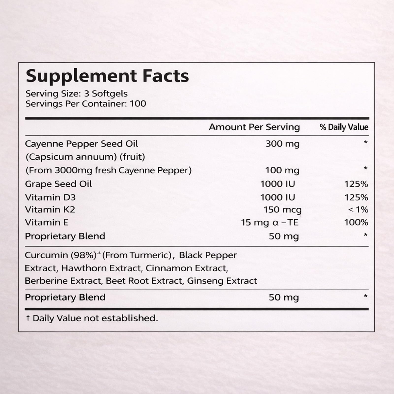KOVGOCY Cayenne Pepper Softgels side view showing softgel