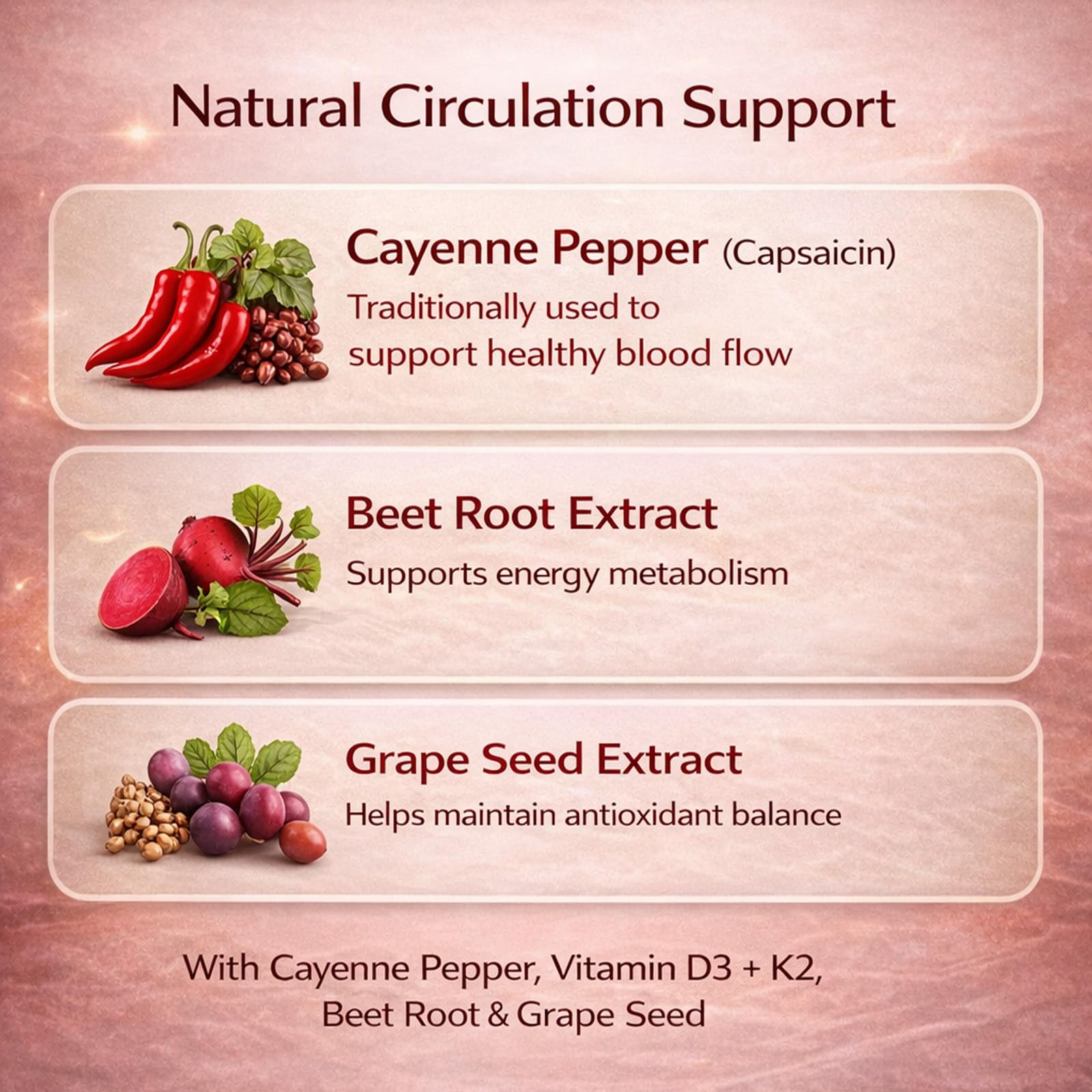 KOVGOCY Cayenne Pepper Softgels with Vitamins D3 and K2