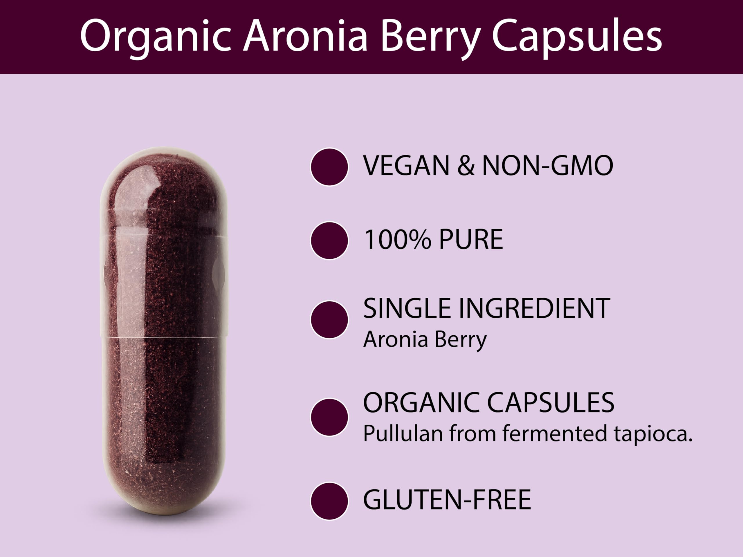 KOYAH Aronia Capsules open bottle with capsules visible