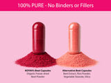 KOYAH Beet Powder Capsules on a wooden table
