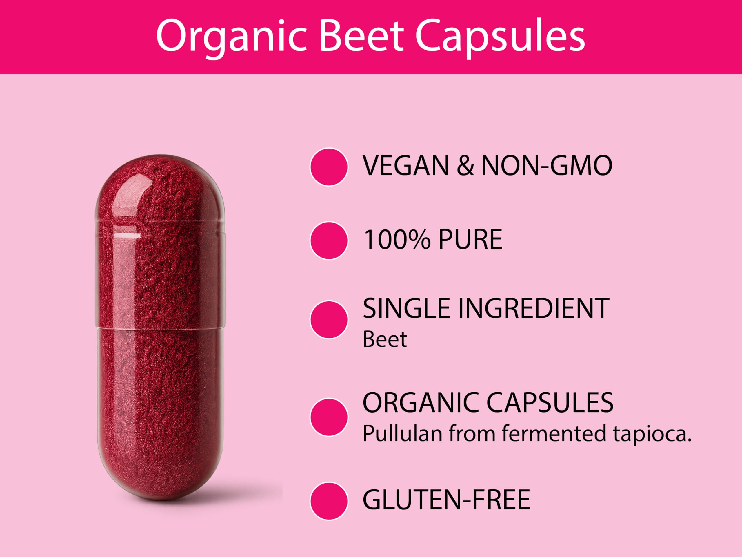 KOYAH Beet Powder Capsules opened showing contents