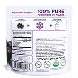 KOYAH Black Currant Capsules 600mg side view