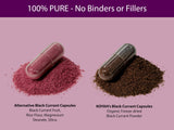 KOYAH Black Currant Capsules showing capsule size