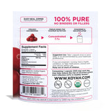 KOYAH Cranberry Powder Capsules side view showing capsule size